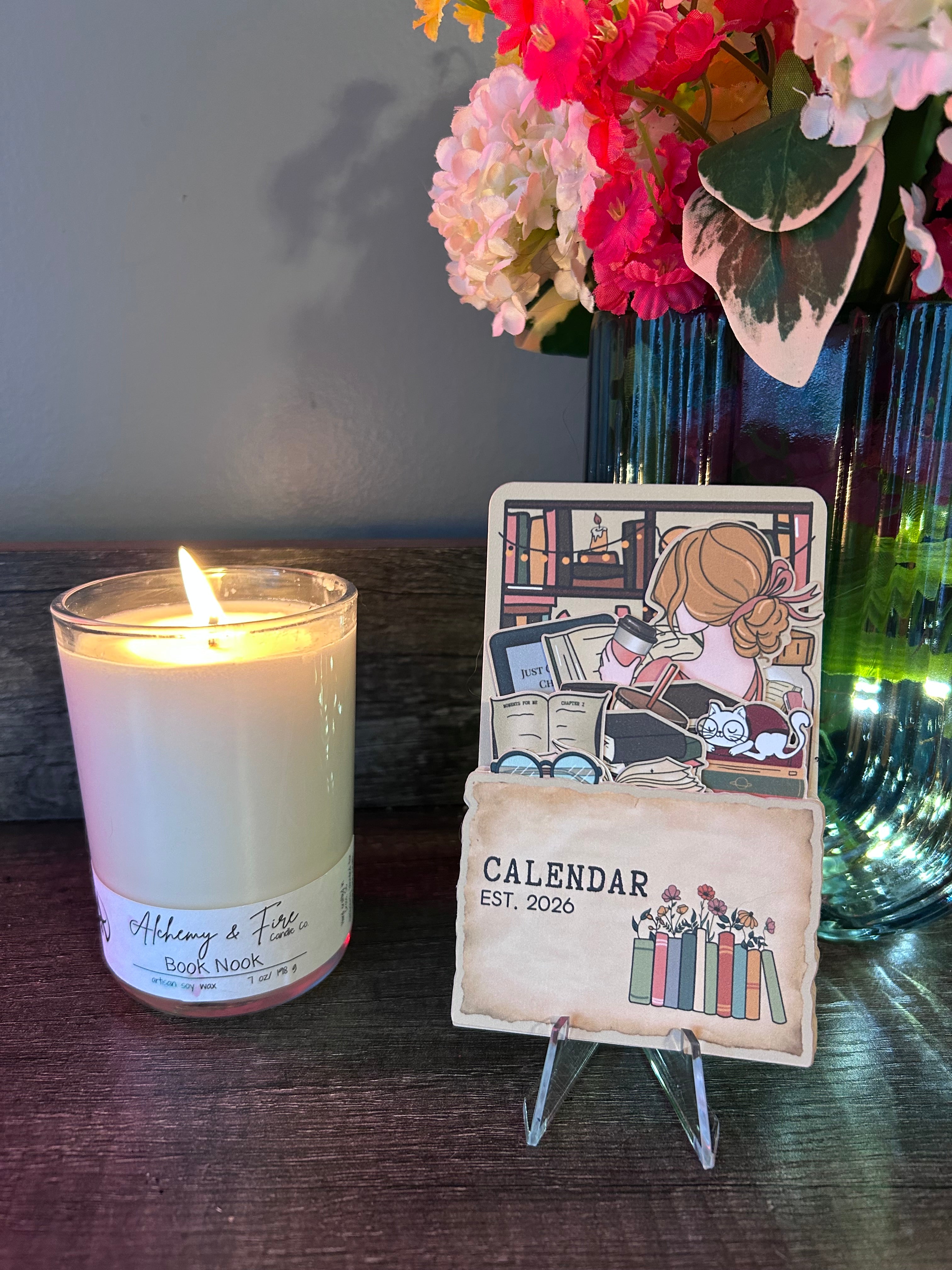 Stackable 2026 Calendar Book Lover