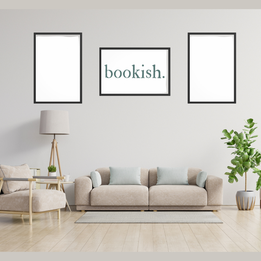 Bookish print 16x12